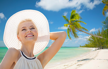 Image showing beautiful woman enjoying summer outdoors