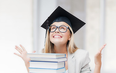 Image showing happy student in graduation cap