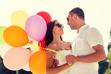 Image showing smiling couple in city