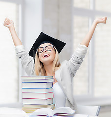 Image showing happy student in graduation cap