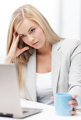 Image showing bored and tired woman