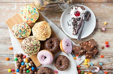 Image showing close up of sweets on table