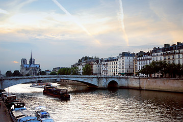 Image showing Evening Seine