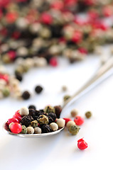 Image showing Mixed peppercorns