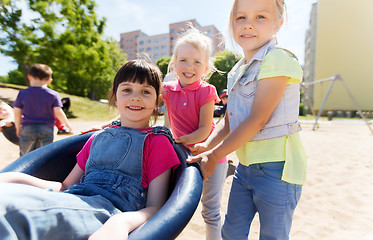 Image showing happy kids on children playground