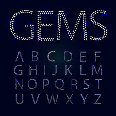 Image showing Gems alphabet. All capital letters.
