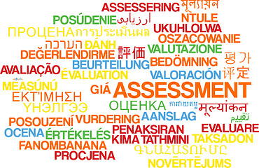 Image showing Assessment multilanguage wordcloud background concept