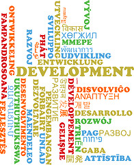 Image showing Development multilanguage wordcloud background concept