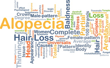 Image showing Alopecia background concept