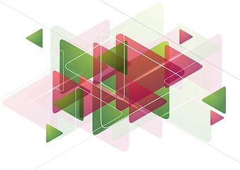 Image showing Abstract tech background with triangles