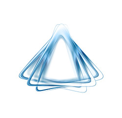 Image showing Abstract blue triangles shapes corporate logo