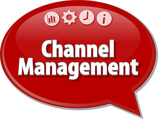 Image showing Channel Management  Business term speech bubble illustration