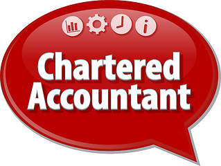 Image showing Chartered Accountant  Business term speech bubble illustration