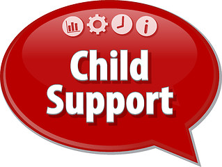 Image showing Child Support  Business term speech bubble illustration