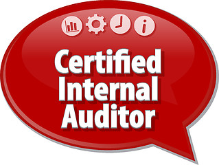 Image showing Certified Internal Auditor Business term speech bubble illustrat