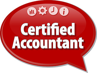 Image showing Certified Accountant  Business term speech bubble illustration
