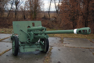 Image showing Soviet 76-mm cannon,WW2