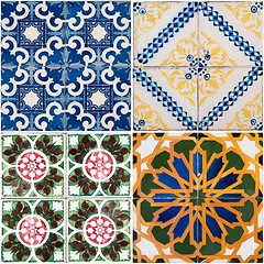 Image showing Vintage ceramic tiles