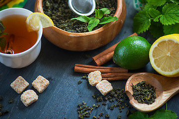 Image showing berries  tea