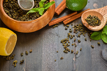 Image showing berries  tea