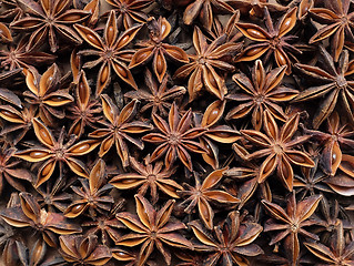 Image showing Star anise as an abstract background texture