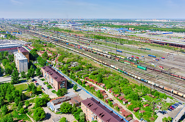 Image showing Voynovka railway node. Residential district.Tyumen