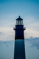 Image showing Tybee Island Light with storm approaching