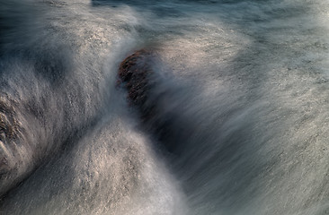 Image showing river stream flowing over rocks