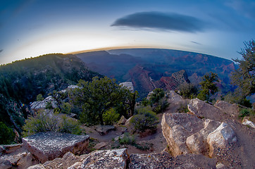 Image showing grand canyon under moon and star light