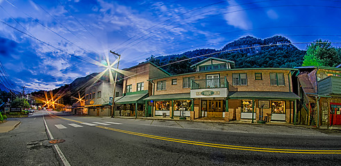 Image showing town of chimney rock in north carolina near lake lure