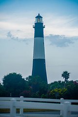 Image showing Tybee Island Light with storm approaching