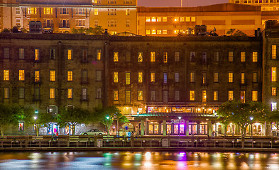 Image showing River Street at Twilight in Savannah Georgia