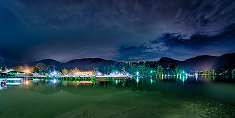 Image showing town of chimney rock in north carolina near lake lure