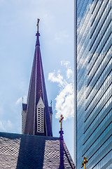 Image showing charlotte nc skyline and street scenes during day time