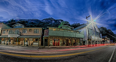 Image showing town of chimney rock in north carolina near lake lure