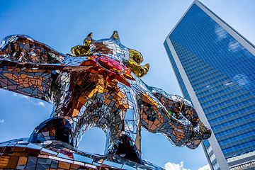 Image showing charlotte nc skyline and street scenes during day time