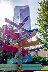 Image showing charlotte nc skyline and street scenes during day time