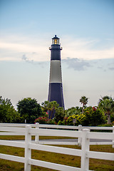 Image showing Tybee Island Light with storm approaching