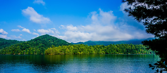 Image showing lake santeetlah scenery in great smoky mountains