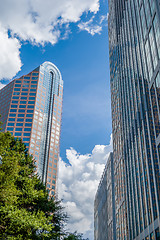 Image showing charlotte nc skyline and street scenes during day time