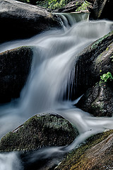 Image showing river stream flowing over rocks