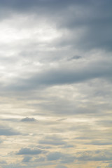 Image showing Blue sky with clouds, summer sunset