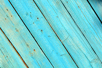 Image showing Blue old wooden background