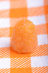 Image showing Close up of yellow raspberries