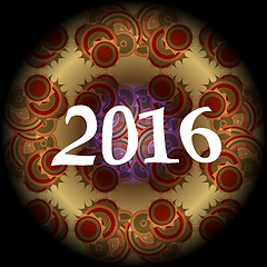 Image showing Happy new year 2016 creative greeting card design