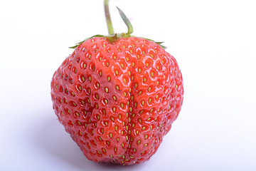 Image showing fresh strawberries close up isolated on a white background