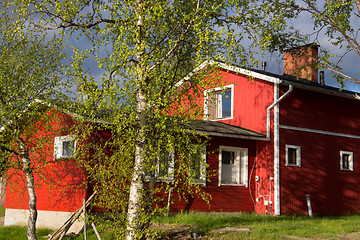 Image showing Typical Timbered House, Lapland, Finland