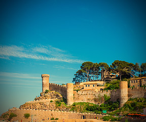 Image showing Vila Vella fortress in Tossa de Mar