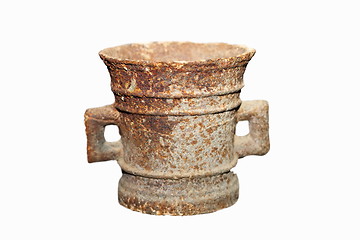 Image showing isolated ancient rusty vase