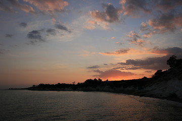 Image showing Evening by the sea